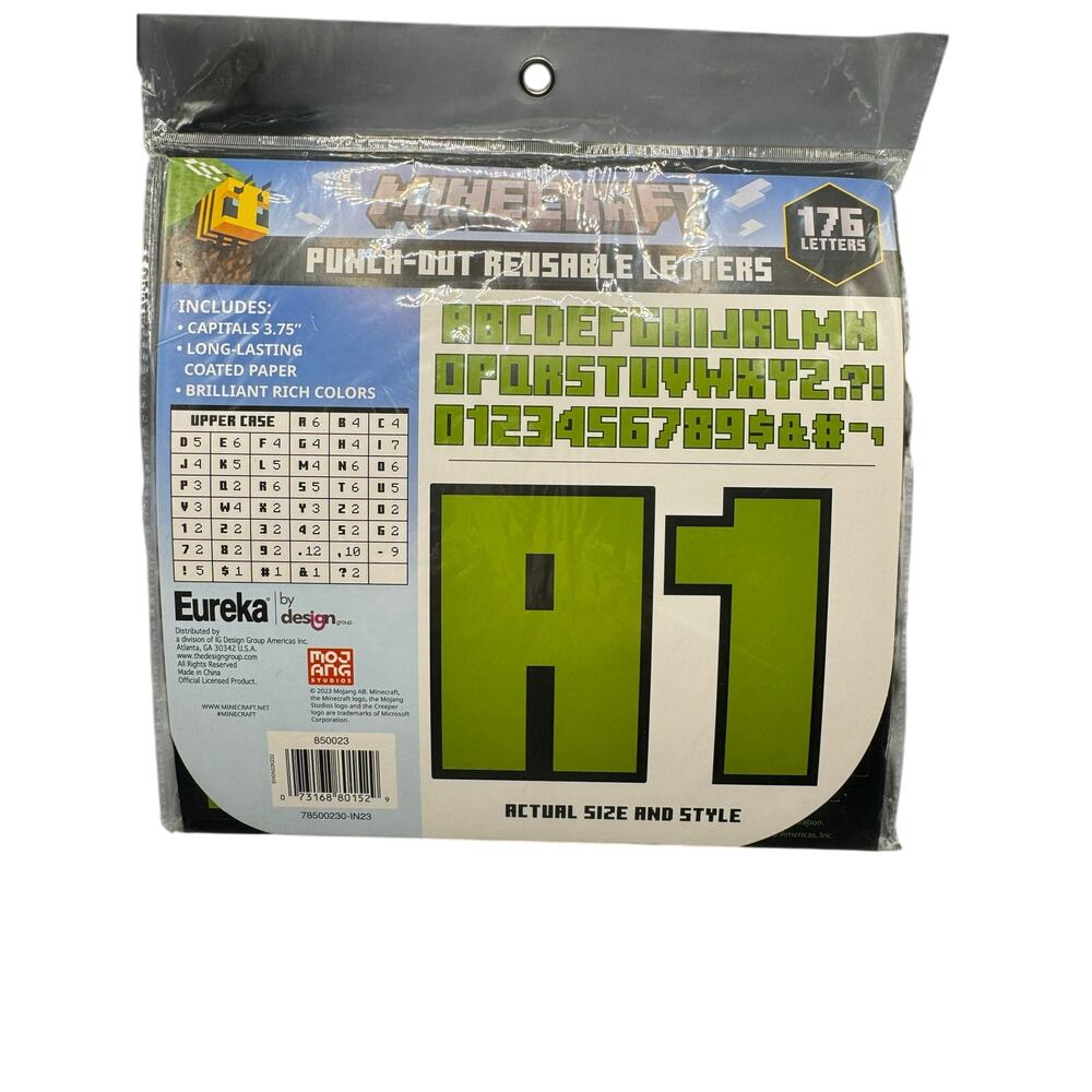 Minecraft Reusable Letters Bulletin Board Poster Birthday Party Game Decor 3.75"